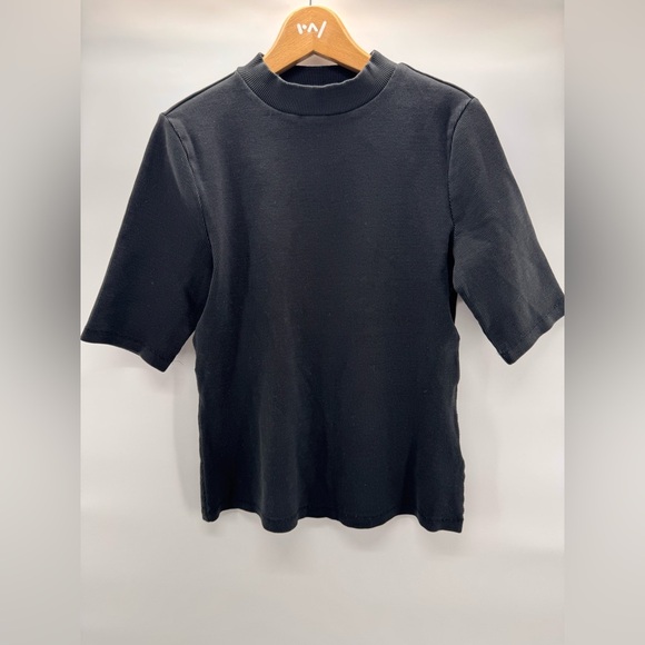 Maeve by Anthropologie Black T-Shirt Medium - Picture 1 of 6